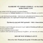 Bashkohuni në Tubimin Sindikal – 1 Maj 2025! Koha është tani!