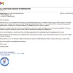 Call for your urgent intervention